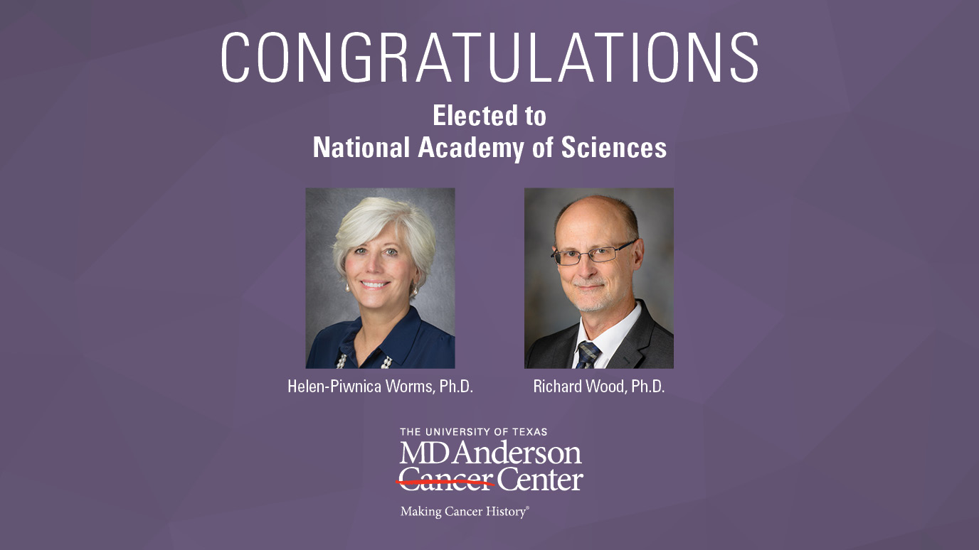 MD Anderson researchers elected to National Academy of Sciences MD